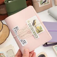 Portable Mini PU Leather Notebook M5 Ring Loose-Leaf Binder Pocket Size Travel Diary Book Handmade Brochure New Design Durable Cover main image 2