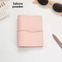 Portable Mini PU Leather Notebook M5 Ring Loose-Leaf Binder Pocket Size Travel Diary Book Handmade Brochure New Design Durable Cover sku image 3