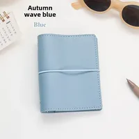 Portable Mini PU Leather Notebook M5 Ring Loose-Leaf Binder Pocket Size Travel Diary Book Handmade Brochure New Design Durable Cover sku image 5