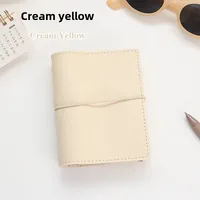 Portable Mini PU Leather Notebook M5 Ring Loose-Leaf Binder Pocket Size Travel Diary Book Handmade Brochure New Design Durable Cover sku image 7