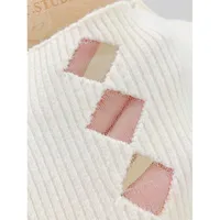 Half Turtleneck Knitted Lace Short Top Women's Underwear Coat Sleeveless T-shirt Strapless Short Top main image 2