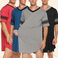 Fashion Colorblock Homewear V-neck Long Casual T-shirt Unisex Patchwork Street Style Polyester Short Sleeve T-shirt main image 1