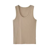 Women's U-Neck Sleeveless Vest Summer Outer Wear Inner Anti-Exposure Side Chest Cotton Bottom White Top sku image 6
