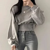 Fashion Style Women's Zipper Hoodie Short Long Sleeve Crew Neck Pullover Sweatshirt Casual Fashion Scale Polyester main image 1