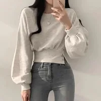 Fashion Style Women's Zipper Hoodie Short Long Sleeve Crew Neck Pullover Sweatshirt Casual Fashion Scale Polyester main image 3