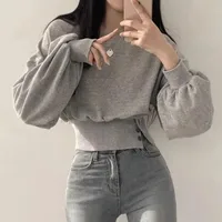 Fashion Style Women's Zipper Hoodie Short Long Sleeve Crew Neck Pullover Sweatshirt Casual Fashion Scale Polyester main image 4