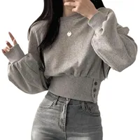 Fashion Style Women's Zipper Hoodie Short Long Sleeve Crew Neck Pullover Sweatshirt Casual Fashion Scale Polyester main image 5