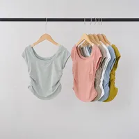 Women's Yoga Sportswear Short Sleeve Quick-Drying Breathable Running Training Fitness Suit Professional Pilates Top Nylon Fabric main image 2