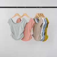 Women's Yoga Sportswear Short Sleeve Quick-Drying Breathable Running Training Fitness Suit Professional Pilates Top Nylon Fabric main image 4