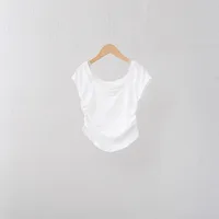 Women's Yoga Sportswear Short Sleeve Quick-Drying Breathable Running Training Fitness Suit Professional Pilates Top Nylon Fabric sku image 12