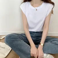 Sleeveless White T-shirt Women's Loose Summer New Fashion Black Vest Top Student Outdoor Wear Ins Style Round Neck Polyester Milk Silk main image 4
