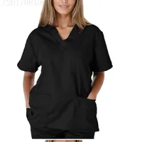 Tc Cotton Short Sleeve V-neck Nursing Uniform Work Uniforms Men's Shirt Protective Work Clothes Polyester Blend Four Seasons Universal main image 1