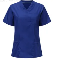 Tc Cotton Short Sleeve V-neck Nursing Uniform Work Uniforms Men's Shirt Protective Work Clothes Polyester Blend Four Seasons Universal main image 3