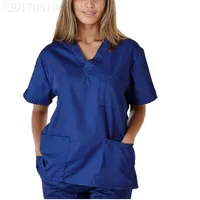 Tc Cotton Short Sleeve V-neck Nursing Uniform Work Uniforms Men's Shirt Protective Work Clothes Polyester Blend Four Seasons Universal main image 4