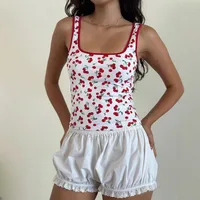 Spring And Summer New Y2g Fresh Cherry Sexy Women's Top Vest Polyester Fabric Slim Fit Tube Top Swimsuit Top main image 1