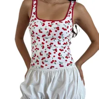 Spring And Summer New Y2g Fresh Cherry Sexy Women's Top Vest Polyester Fabric Slim Fit Tube Top Swimsuit Top main image 5
