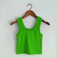 Fashion Sexy Short Yoga Exercise Vest Backless Slim Fit Bottoming Vest Women's New-Style Cotton Blend Solid Color Design sku image 10