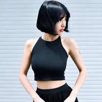 Fashion Sexy Short Yoga Exercise Vest Backless Slim Fit Bottoming Vest Women's New-Style Cotton Blend Solid Color Design sku image 16