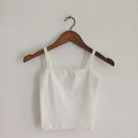 Fashion Sexy Short Yoga Exercise Vest Backless Slim Fit Bottoming Vest Women's New-Style Cotton Blend Solid Color Design sku image 20