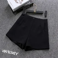 Slim High Waist Women's Suit Shorts Summer Casual Pants A- Line Wide Leg Black Trend Hot Pants Cotton Blend Comfortable Outdoor main image 3