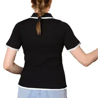 Fashion Style Summer Women's Clothing Slim Fit Street Style Top European Style Ice Silk Knitted Short Sleeve  French Style main image 5