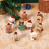 Adorable Christmas Decoration Miniature Landscape Santa Claus Christmas Tree Animal Resin Crafts Cute Style Gift Blind Box main image 3