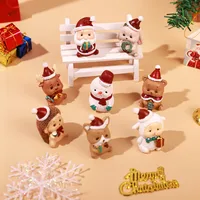 Adorable Christmas Decoration Miniature Landscape Santa Claus Christmas Tree Animal Resin Crafts Cute Style Gift Blind Box main image 4