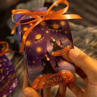 Halloween Gift Sticker Pumpkin Ghost Adhesive Seal Sticker Halloween Party Candy Bag Decorative Label Copper Board Sticky Sticker main image 2