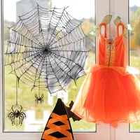 Leke JD 34.88 Million Halloween Black Spider Print Window Stickers Holiday Decoration Electrostatic Sticker Modern Minimalist Style main image 3