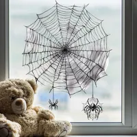 Leke JD 34.88 Million Halloween Black Spider Print Window Stickers Holiday Decoration Electrostatic Sticker Modern Minimalist Style main image 4