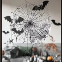 Leke JD 34.88 Million Halloween Black Spider Print Window Stickers Holiday Decoration Electrostatic Sticker Modern Minimalist Style main image 5