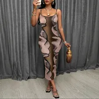 Elegant Floral Print Tight Sexy Strapless Dress Women's Fashion Design Spring And Summer New  Style main image 3