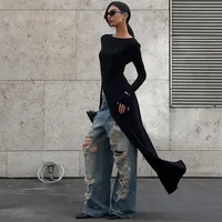 Fashion Street Style Round Neck Long Sleeve Asymmetric Dress Autumn And Winter New Women's Clothing  Style main image 1