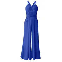 Fashion Solid Color Sexy High Waist Wide Leg Pants Women's High Elasticity Comfort And Casual Trousers Backless Design main image 5