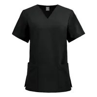 Quick-Drying V-neck Top Dental Oral Scrub Uniform Suitable For Doctor Nurse Beauty Salon And Pet Hospital Unisex Style Work Uniforms main image 3