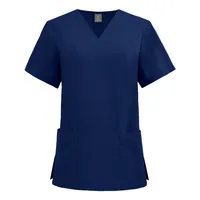 Quick-Drying V-neck Top Dental Oral Scrub Uniform Suitable For Doctor Nurse Beauty Salon And Pet Hospital Unisex Style Work Uniforms main image 4
