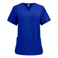 Quick-Drying V-neck Top Dental Oral Scrub Uniform Suitable For Doctor Nurse Beauty Salon And Pet Hospital Unisex Style Work Uniforms main image 5