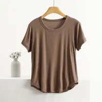 Casual Round Neck Short Sleeves T-shirt Plus Size Women's Summer Bottoming Shirt Super Plus Size Fat Girl T-shirt Slim Fit Shirt main image 5