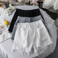 Fashion Style High Waist Short Jeans Ladies New Summer Slim Fit Trendy Girl Denim Shorts Polyester Straight H-Shaped main image 1