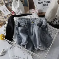 Fashion Style High Waist Short Jeans Ladies New Summer Slim Fit Trendy Girl Denim Shorts Polyester Straight H-Shaped main image 2
