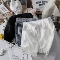 Fashion Style High Waist Short Jeans Ladies New Summer Slim Fit Trendy Girl Denim Shorts Polyester Straight H-Shaped main image 3