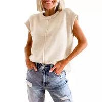 Casual Style Loose Knitted Round Neck Long Sleeve Pullover Women's Summer Comfortable Fit Knitwear Full Sleeve main image 1