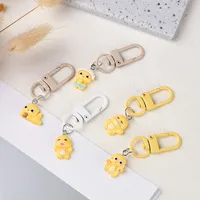 Cartoon Character Keychains Cute Resin Alloy Keyring Leisure Daily Use Lobster Clasp Four Seasons Suitable Metal Buckle Design main image 2