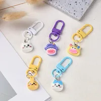 Cartoon Character Keychains Cute Resin Alloy Keyring Leisure Daily Use Lobster Clasp Four Seasons Suitable Metal Buckle Design main image 1