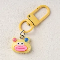 Cartoon Character Keychains Cute Resin Alloy Keyring Leisure Daily Use Lobster Clasp Four Seasons Suitable Metal Buckle Design sku image 1