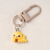 Cartoon Character Keychains Cute Resin Alloy Keyring Leisure Daily Use Lobster Clasp Four Seasons Suitable Metal Buckle Design sku image 10