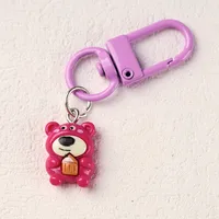 Cartoon Character Keychains Cute Resin Alloy Keyring Leisure Daily Use Lobster Clasp Four Seasons Suitable Metal Buckle Design sku image 14