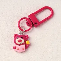 Cartoon Character Keychains Cute Resin Alloy Keyring Leisure Daily Use Lobster Clasp Four Seasons Suitable Metal Buckle Design sku image 16