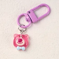 Cartoon Character Keychains Cute Resin Alloy Keyring Leisure Daily Use Lobster Clasp Four Seasons Suitable Metal Buckle Design sku image 17