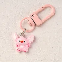 Cartoon Character Keychains Cute Resin Alloy Keyring Leisure Daily Use Lobster Clasp Four Seasons Suitable Metal Buckle Design sku image 20